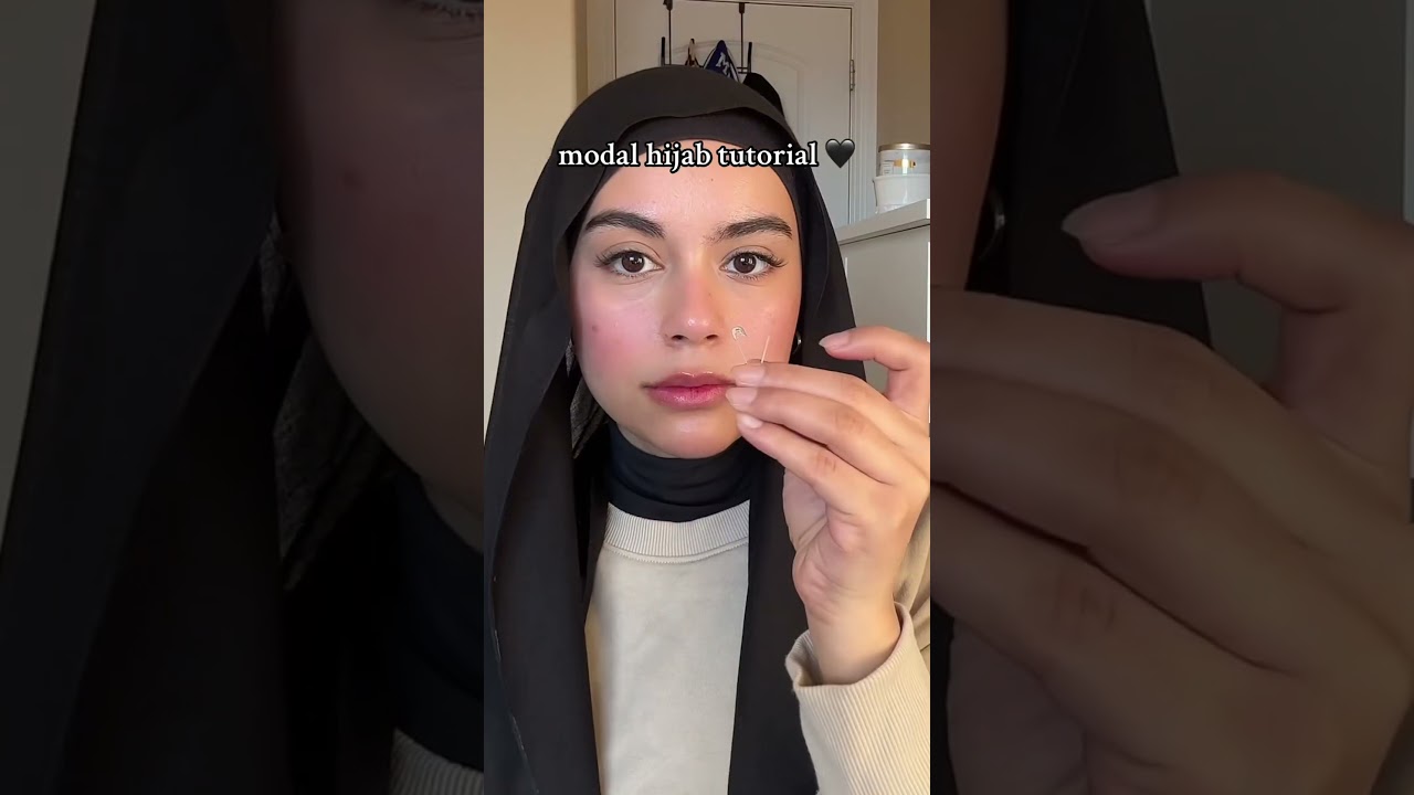 modal hijab tutorial 🖤 #hijabstyle #hijablook #hijabfashion #hijabi
