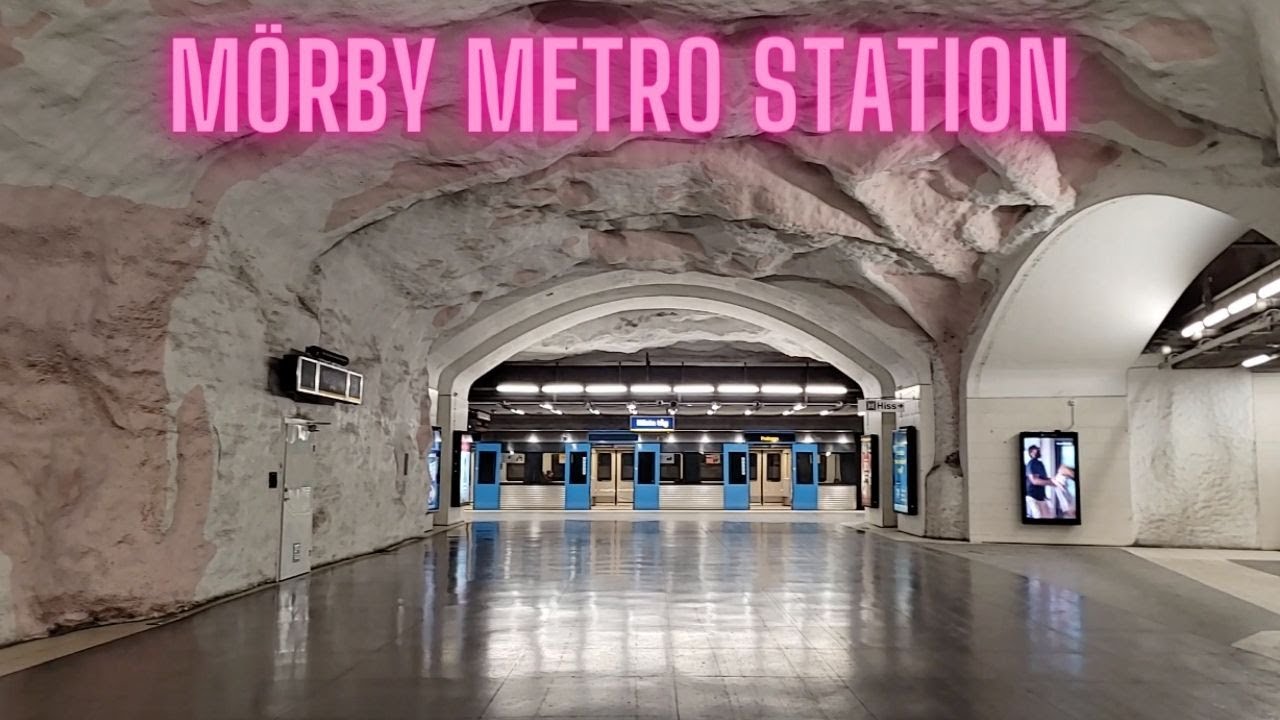 Sweden, Stockholm | Mörby subway train station, Stockholm Metro