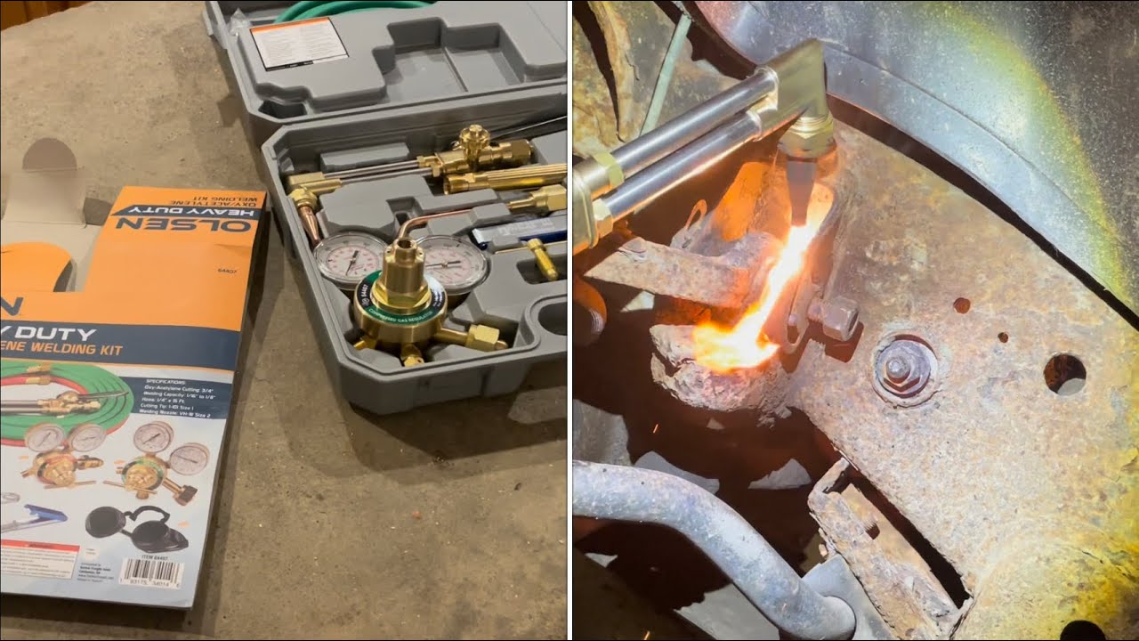 (REVIEW) heavy duty oxygen and acetylene welding kit (olsen harbor freight) set up ￼