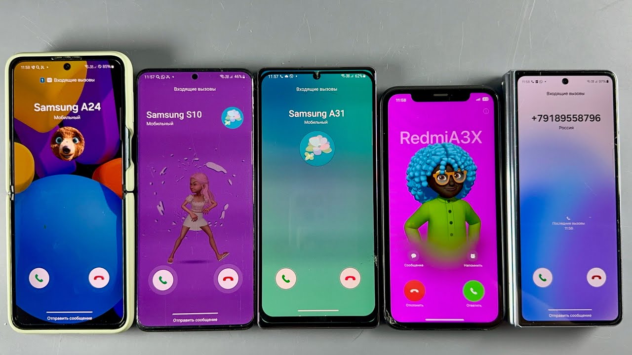 Incoming Calls Samsung Galaxy Z Flip3 + Samsung Galaxy S20+ and Samsung Galaxy Note 20 , IPhone XR 