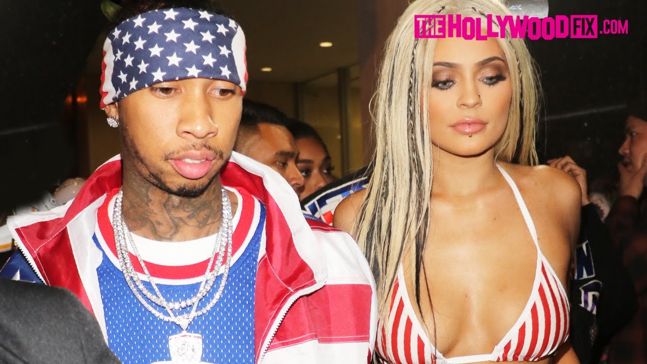 Kylie Jenner & Tyga Dress As Christina Aguilera & Juelz Santana For Halloween At Bootsy Bellows