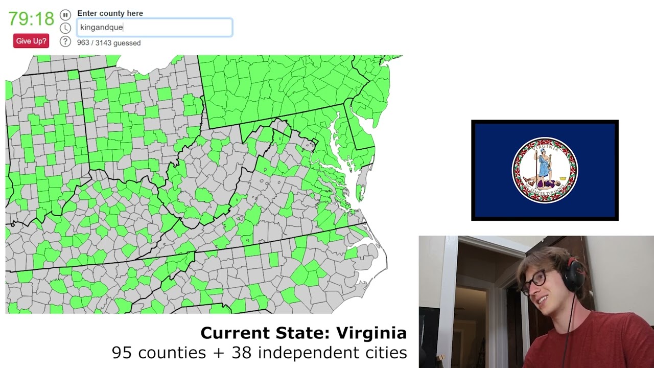 Naming all 3,143 US counties (and equivalents) from memory