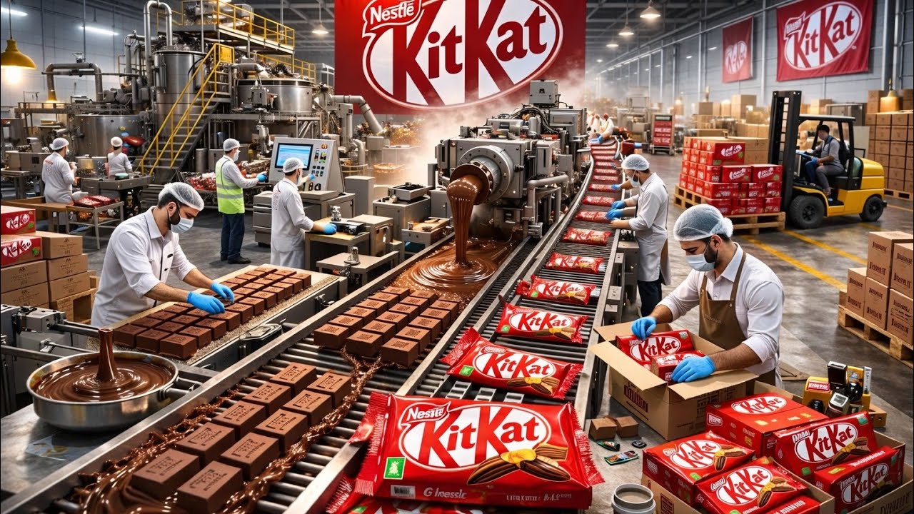 Inside the KitKat Factory – How Million-Dollar Chocolate Bars Are Made Full Process