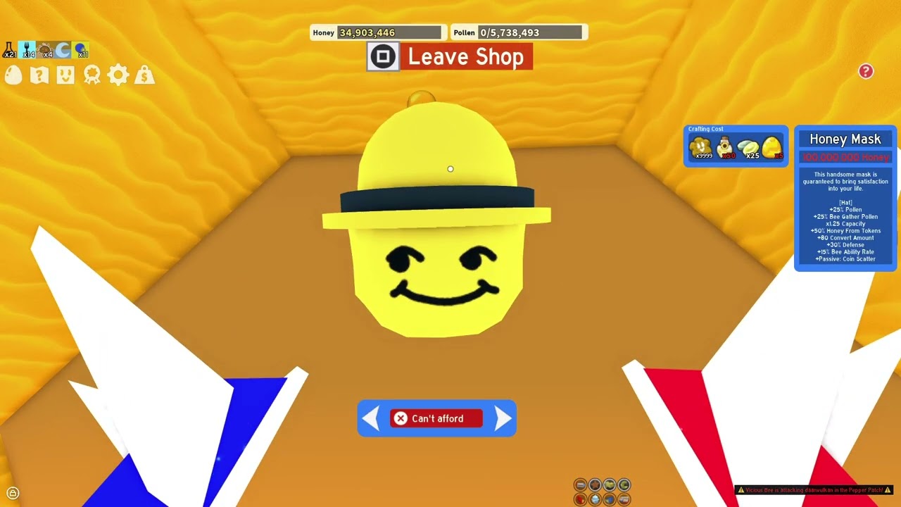 Roblox bee swarm simulator 1st ep to honey mask
