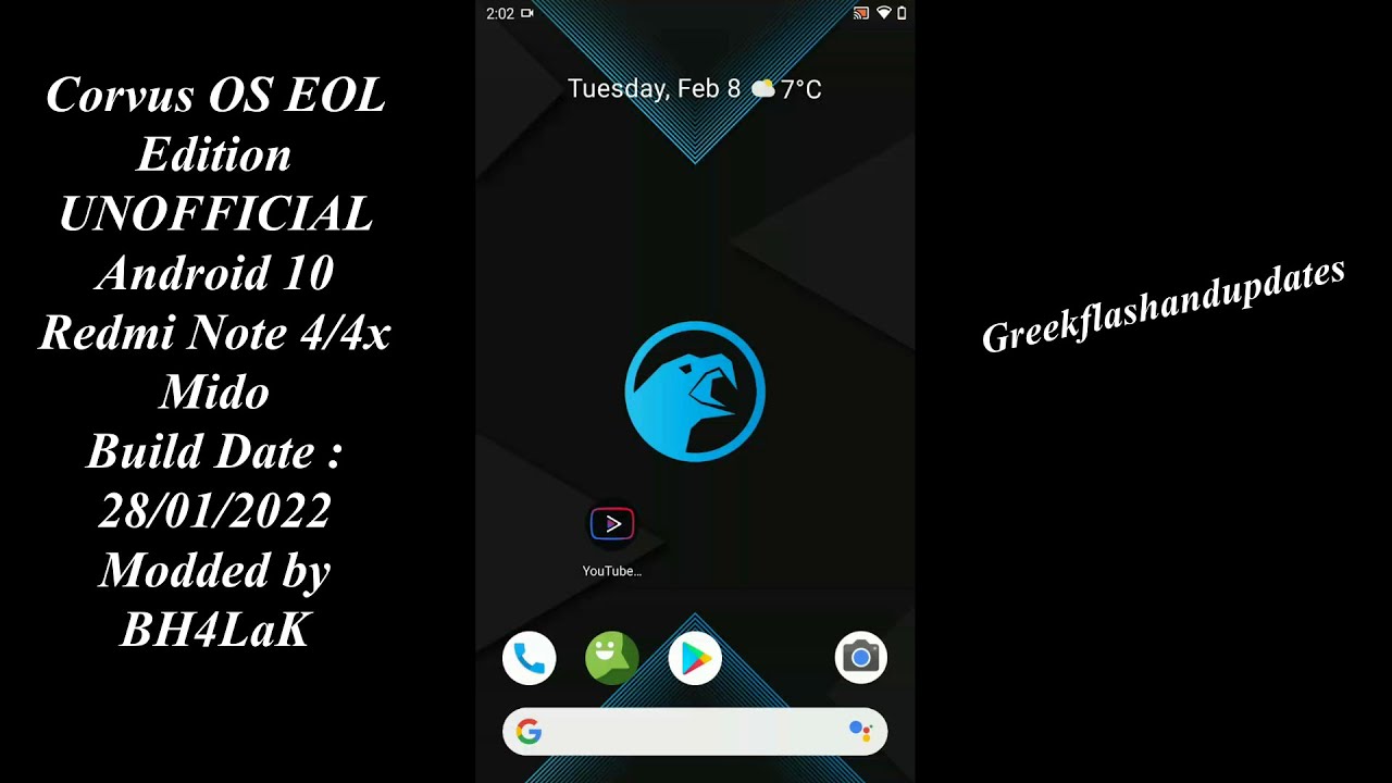 Corvus OS EOL Edition UNOFFICIAL  Android 10 Redmi Note 4/4x Mido