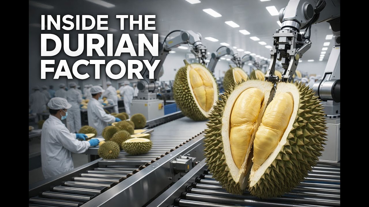 Inside a Durian Processing Factory in the USA || Frozen Durian Purée Process
