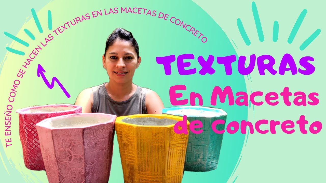 TEXTURAS EN MIS MACETAS DE CONCRETO Y SOPORTE DE TELA // I PARTE