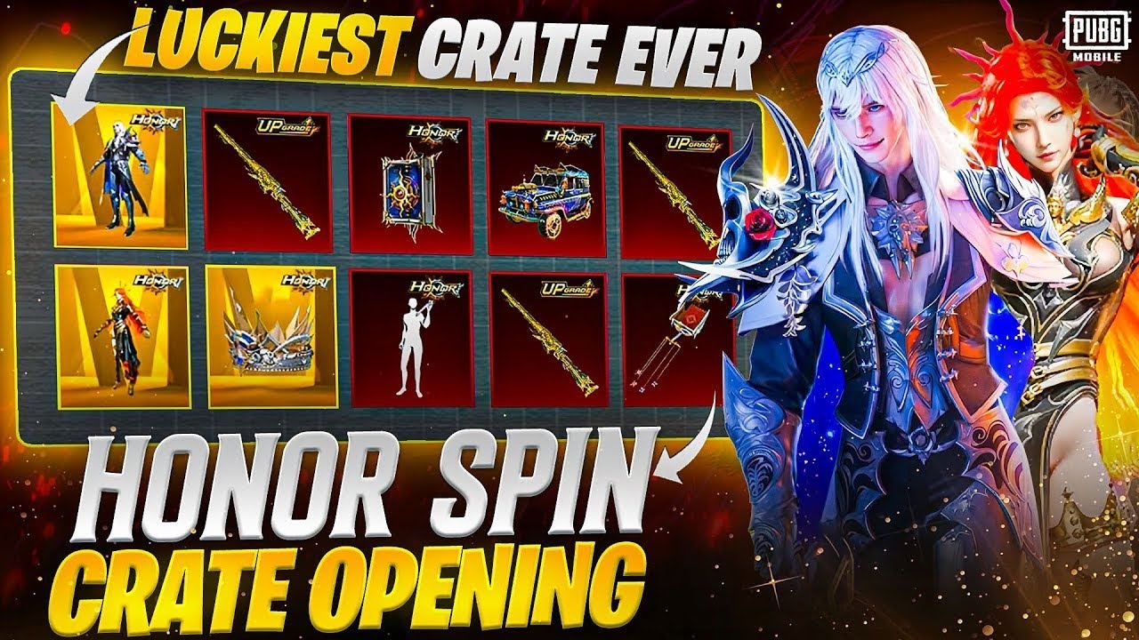 😱 Biggest 45,000 UC Crate Opening | New Honor Spin Crate Opening Tips And Tricks & Free Rewards