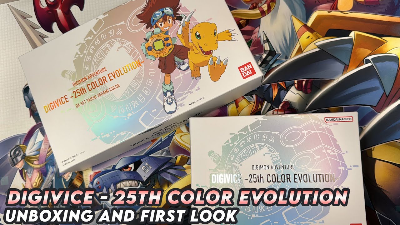 Digivice: распаковка и первый взгляд на 25-ю серию Color Evolution и набор DX Taichi!