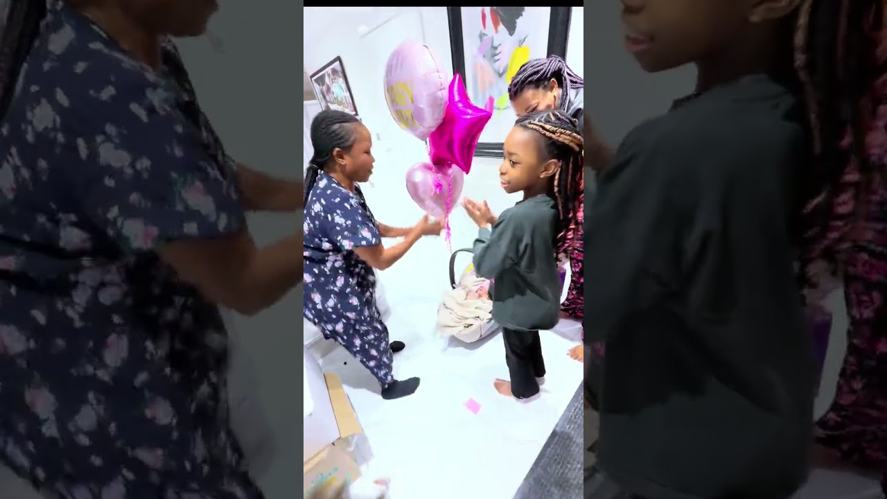 Mum and the kids’ reaction bringing baby Chikamso home… a moment I’ll never forget 🏡 so precious 😻👑 