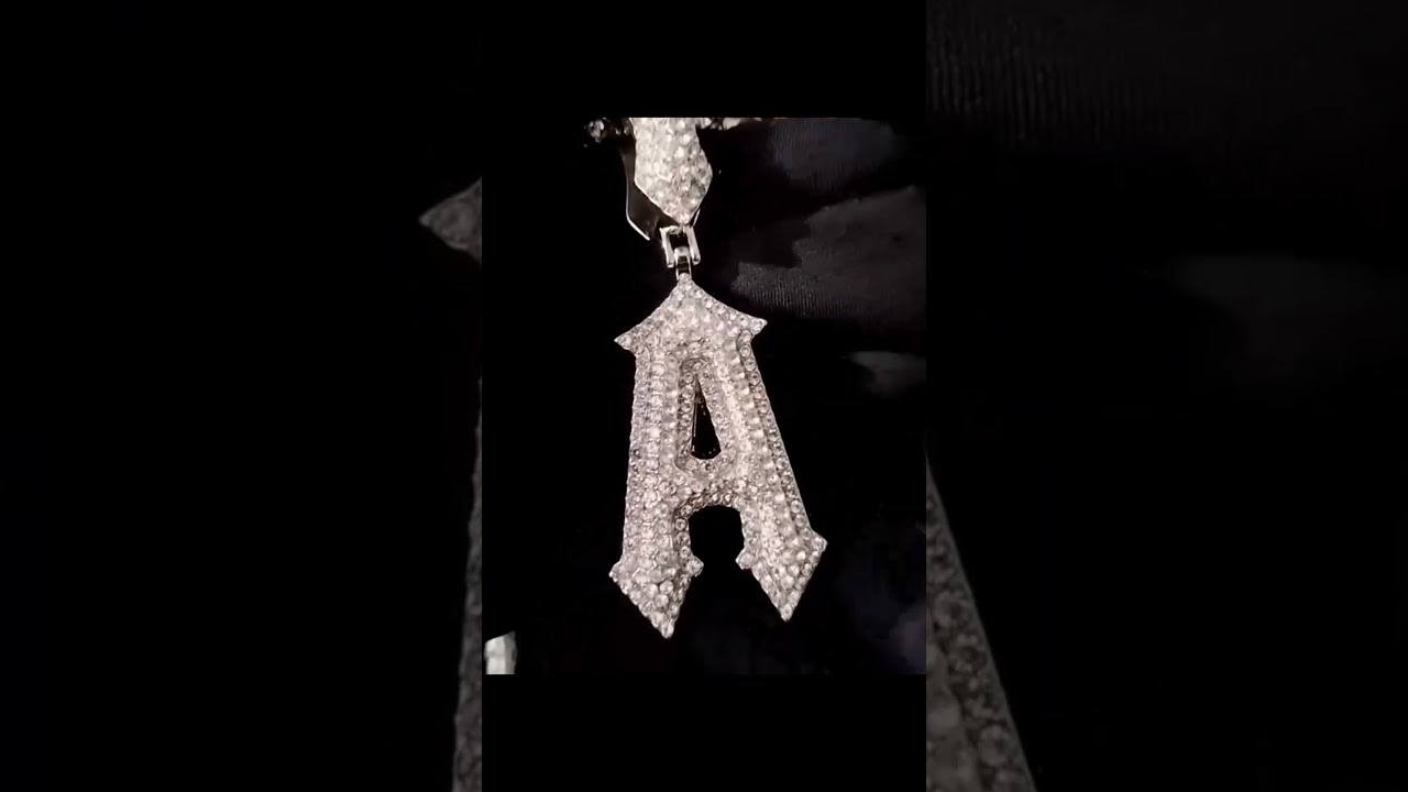 Collana CHAIN cubana da tennis, gioielli con lettere iniziali per uomo e donna