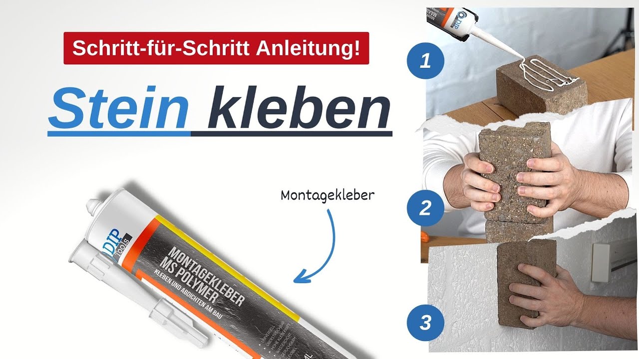 Stein kleben [Anleitung] &ndash; Im Au&szlig;enbereich mit Montagekleber