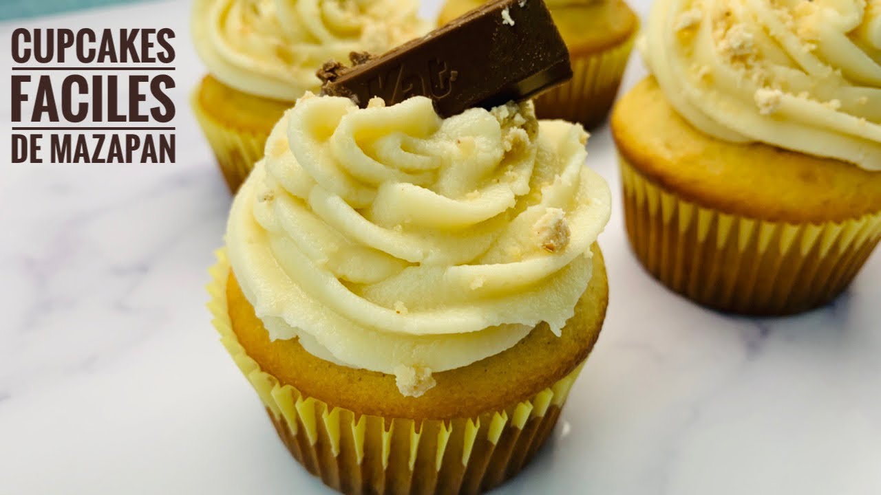 Receta básica de cupcakes sabor mazapán  / cupcakes fáciles de hacer
