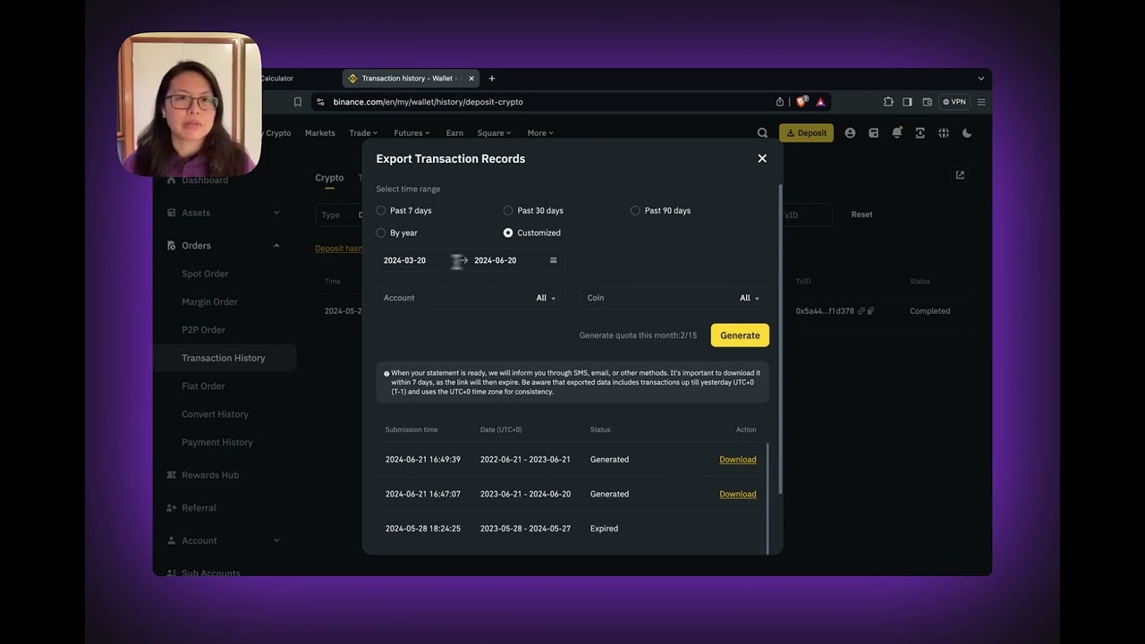How to import your Binance CSVs into Crypto Tax Calculator