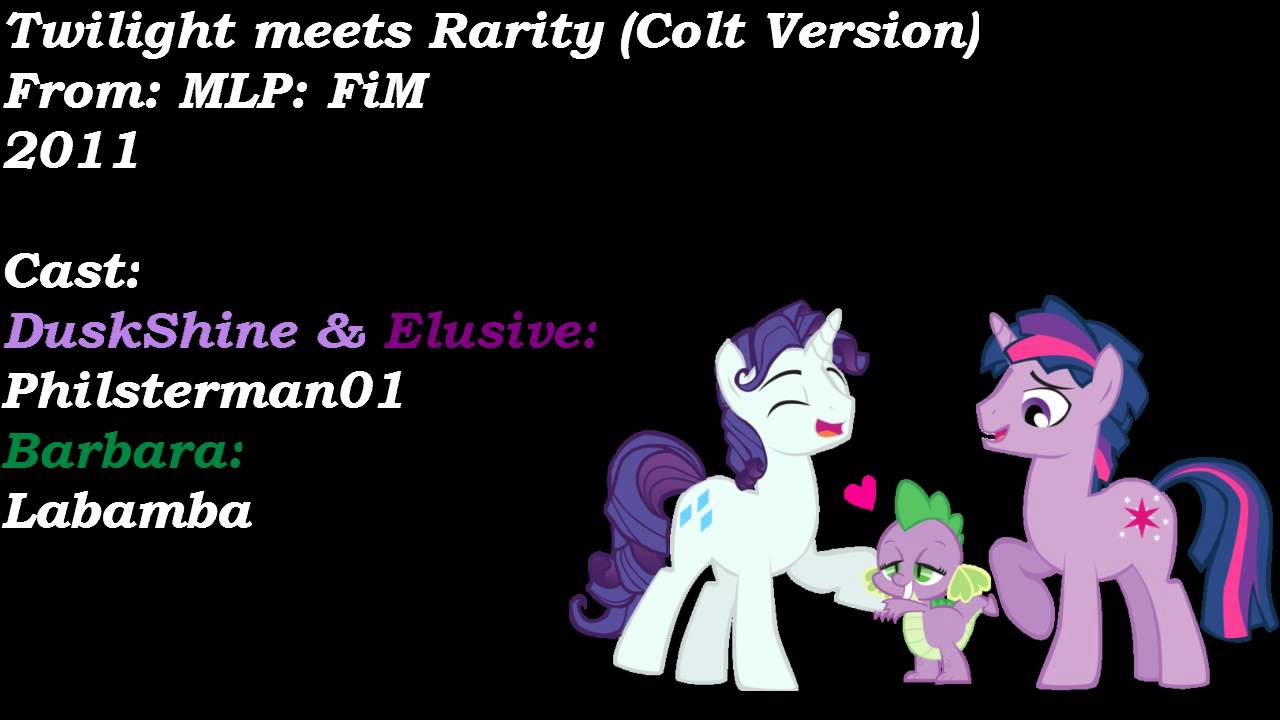 Twilight Sparkle Meets Rarity (Colt Version)
