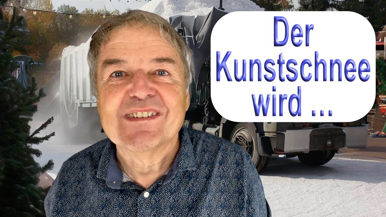 Der Kunstschnee wird