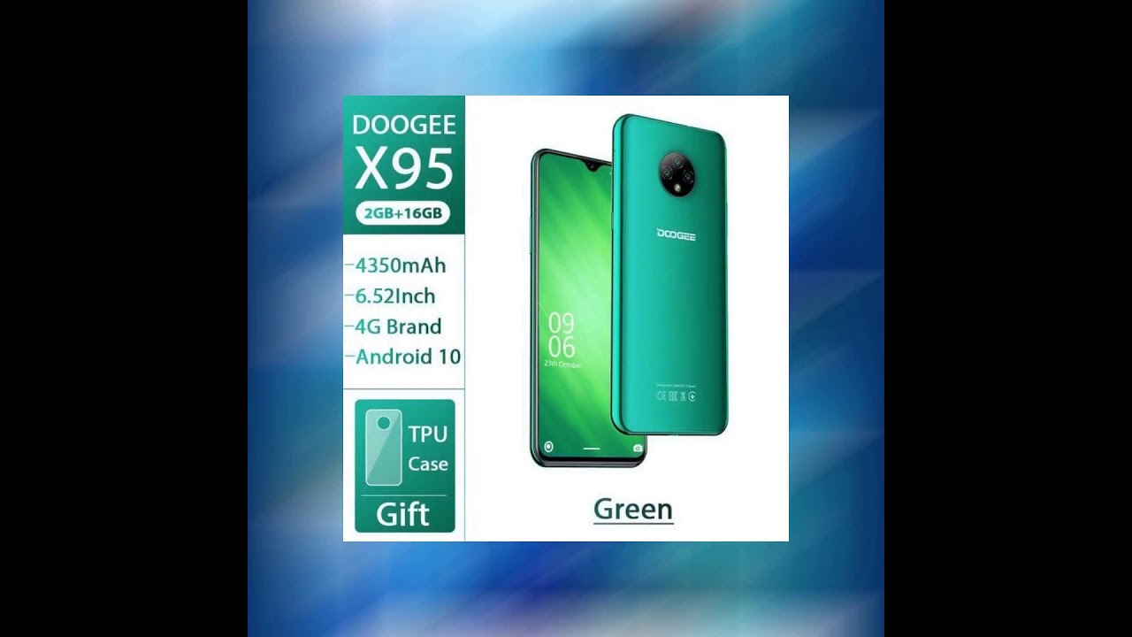 DOOGEE X95 Cellphones 6.52''MTK6737 16GB ROM Dual SIM 13MP Triple Camera 4350mAh SmartPhones Mobi...