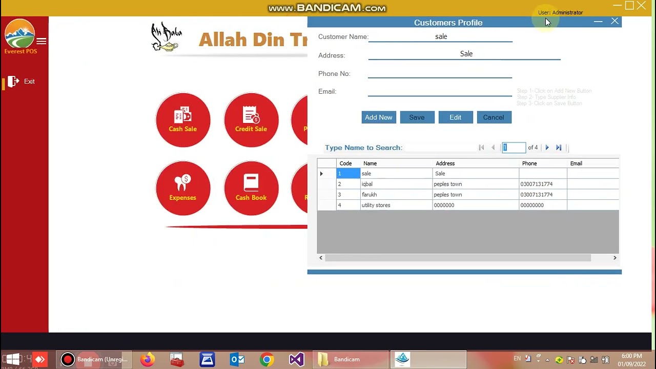 03- How Add  Customer Profile