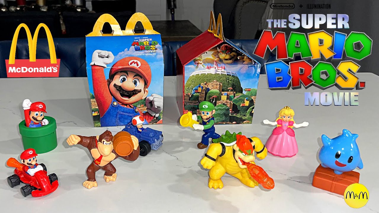 Коллекция игрушек для Хэппи Мил от McDonalds по мотивам фильма «Братья Супер Марио» 2023 года! 30...