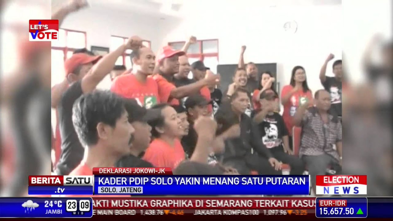 Kader PDIP Solo Optimistis Jokowi Menang Satu Putaran