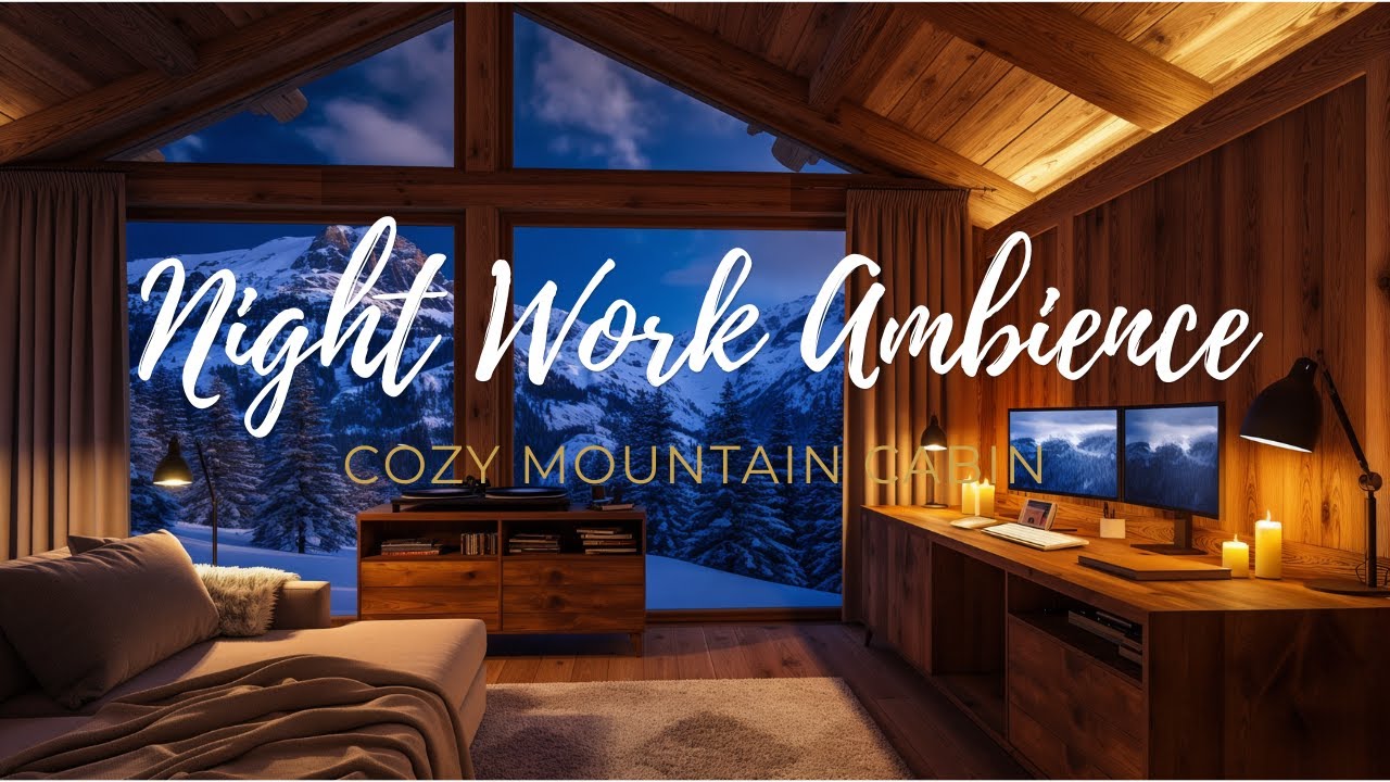 Cozy Mountain Cabin | Soft Jazz Ambience