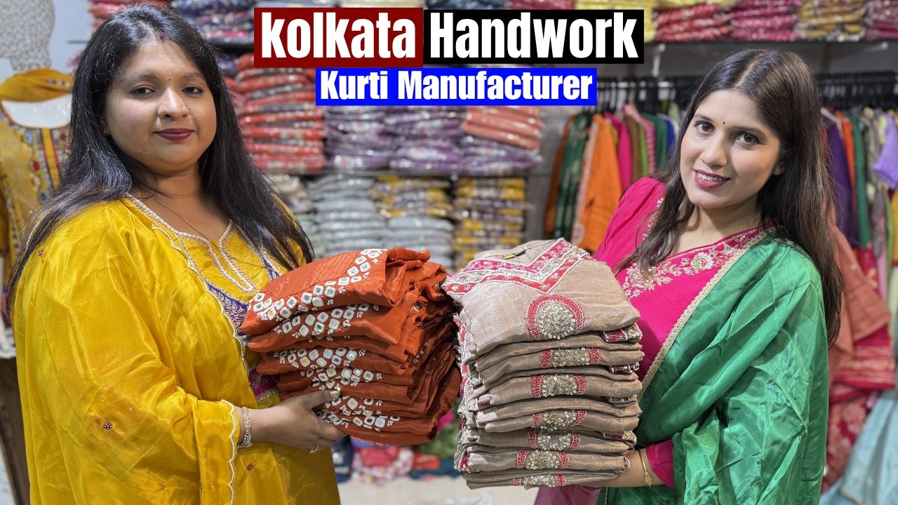 Handwork Kurti Manufacturer in Kolkata Barabazar | Latest Embroidery Designer Suit From MG Creation