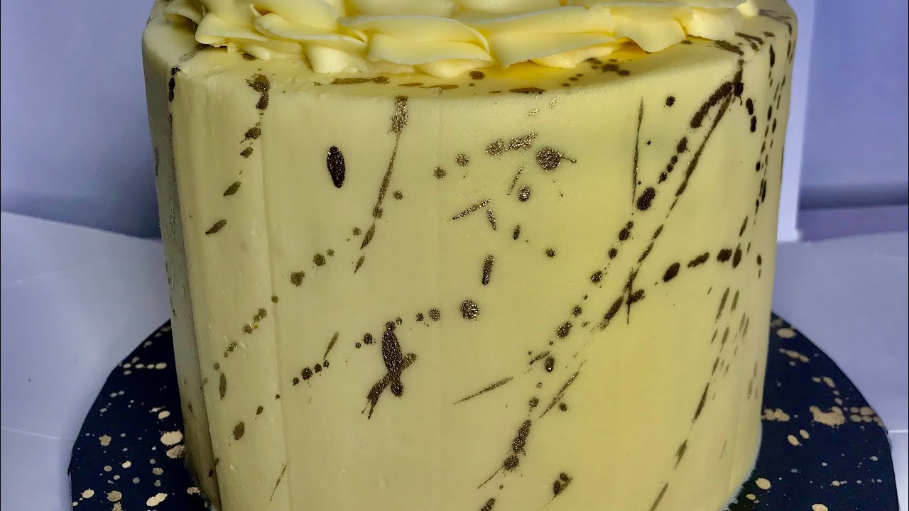 HOW TO MAKE GOLD SPLATTER CAKE/ CAKE DECORATING FOR BEGINNERS/ EASY GOLD SPLASH CAKE / KELA-KALU