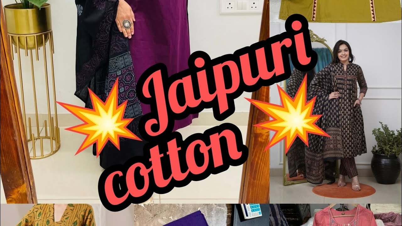 ❤️ Beautiful premium Jaipuri cotton kurti sets 🥳❤️
