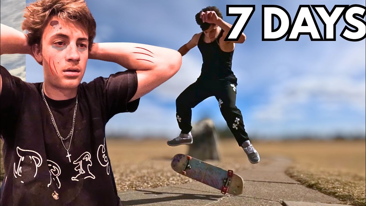 Is It Possible to Learn a KICKFLIP in 7 DAYS?? (Gone wrong)