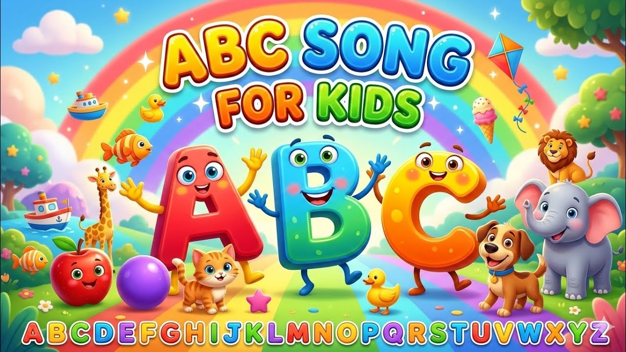Fun Alphabet Song A–Z | ABC Learning Song for Kids | Colorful Alphabet Images & Music