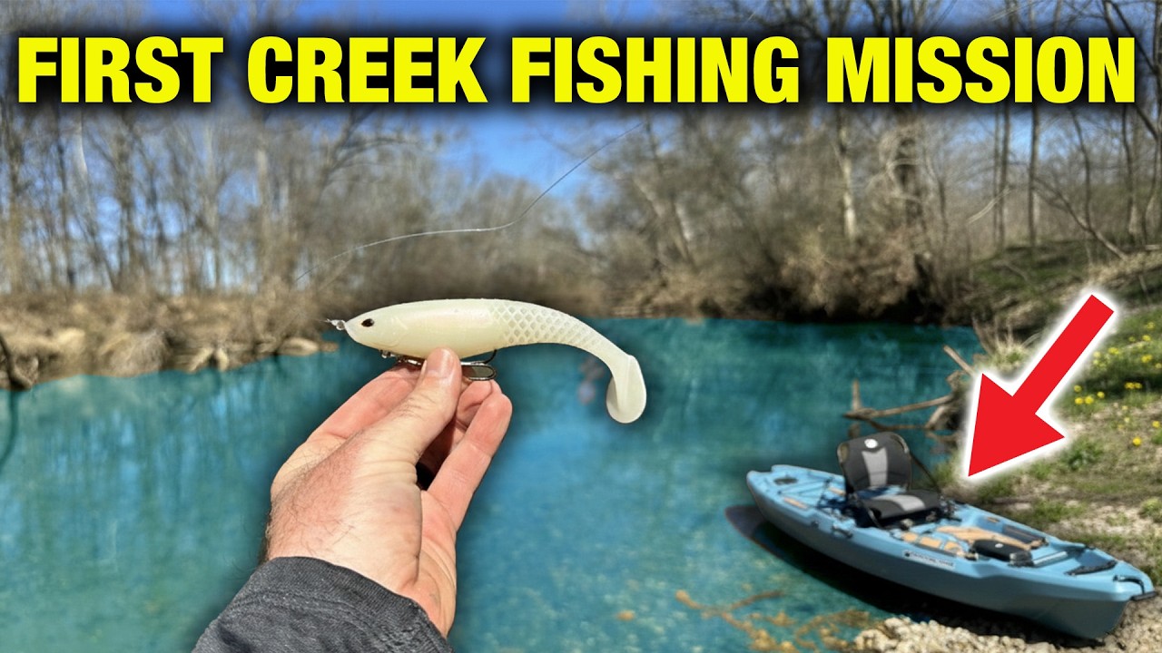New Kayak + First Spring Creek Trip = GIANT Bass!