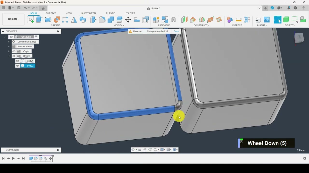 Delete face in Fusion 360