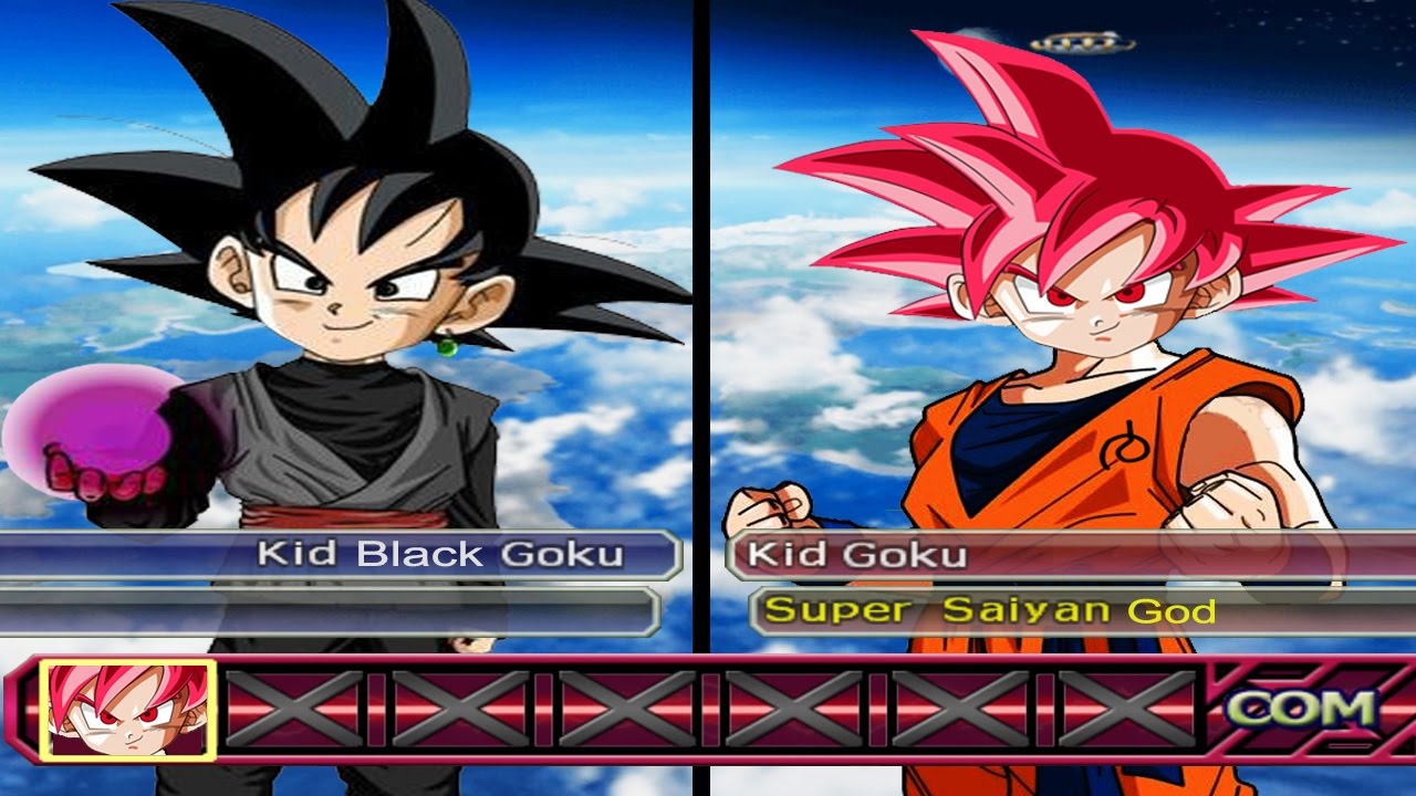 Dragon Ball Z Budokai Tenkaichi 3 - Kid Black Goku VS Kid Goku SSJ God *Epic Battle (1080p)