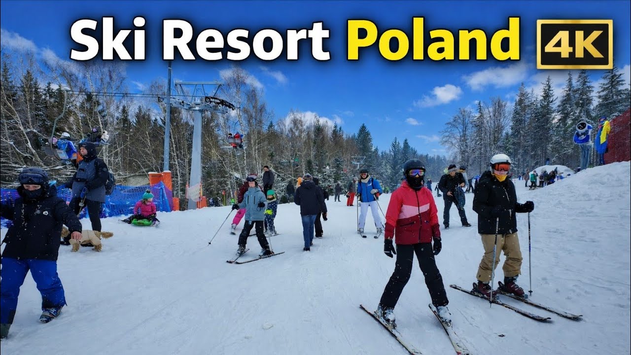 🎿Szklarska Poręba Zima Ski Resort 4K 🇵🇱 | Snowy Ski Slopes Poland | SkiArena Szrenica Winter Walk ❄️