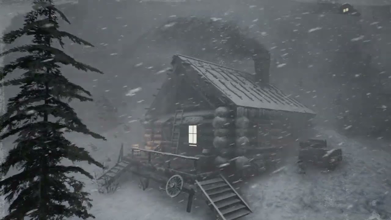 BRUTAL ALASKAN WINTER with EXTREME COLD and snowstorm for sleeping. SEVERE WINTER STORM 2025