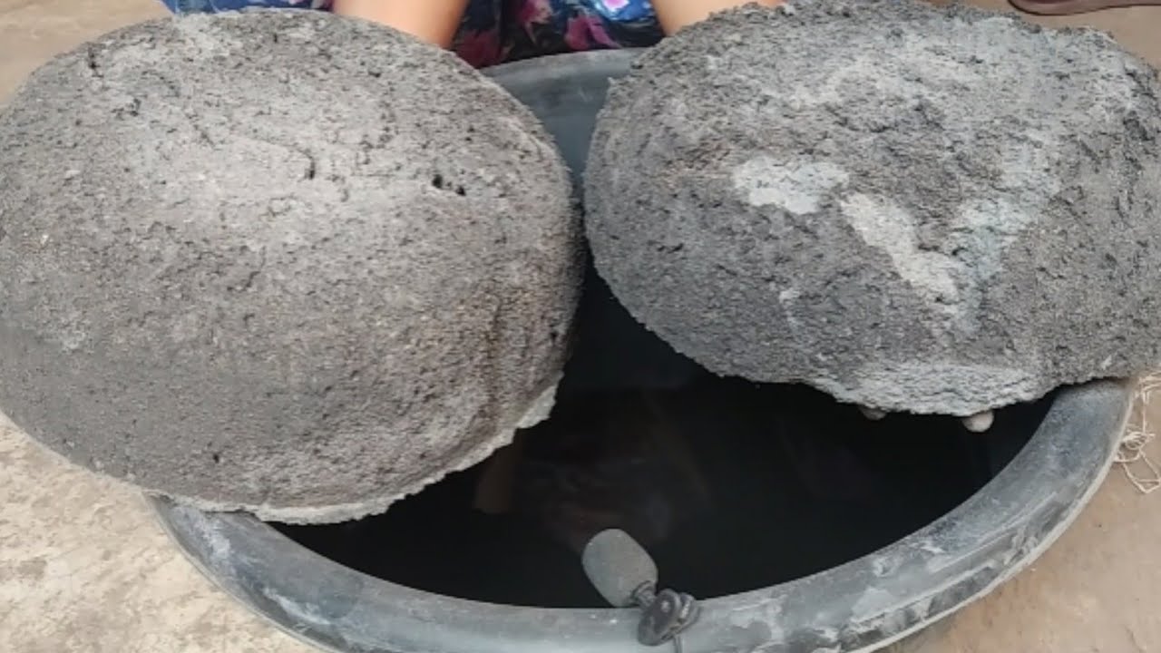 New Shape||Cement asmr||Asmrcement||Cement crumbling||Asmr crumbling||Sand cement crumbling
