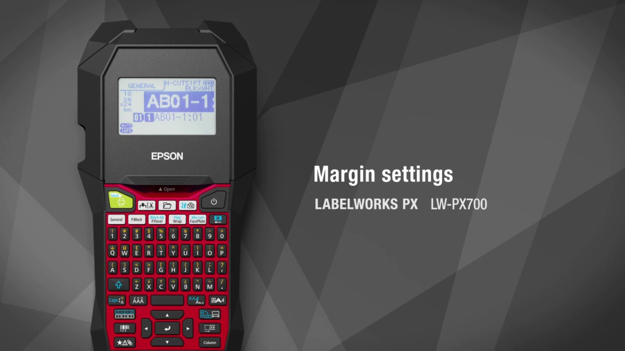 Epson's LW-PX700 Margin Setting Feature