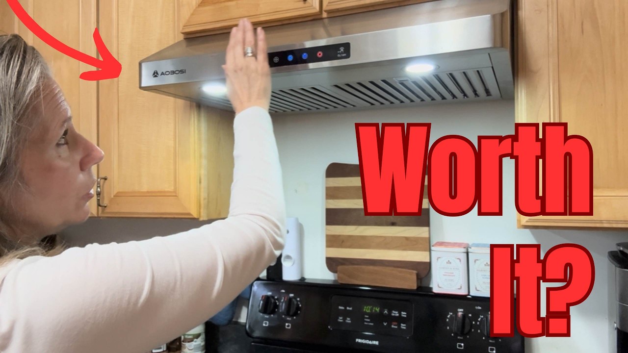 Vented Range Hood w Gesture Control by AAOBOSI. 3-Speed Exhaust Fan and LED Lights. Microwave Swap!