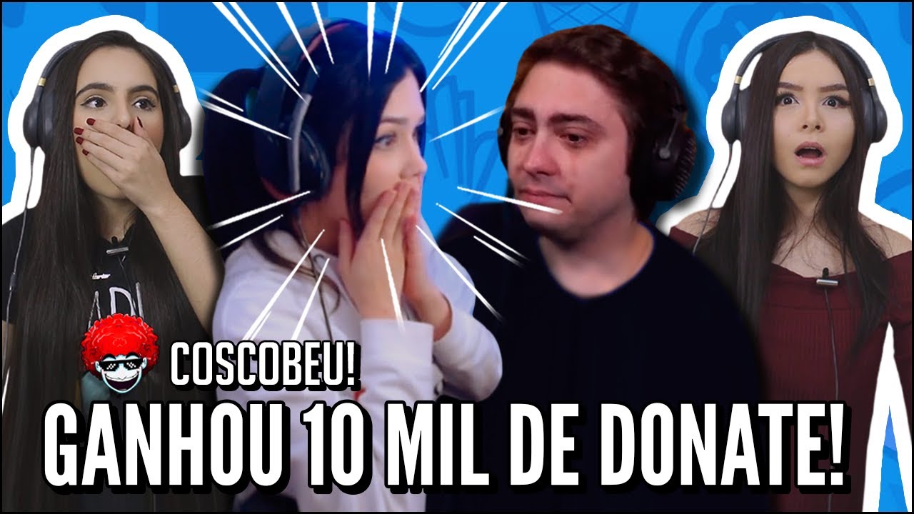 JOVENS REAGEM A DONATE DE 10 MIL REAIS NA LIVE - LIVES ENGRAÇADAS - COSCOBEU