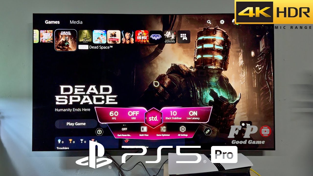 Игровой процесс Dead Space PS5 Pro на LG Oled TV 4K (качество изображения 60 кадров в секунду)