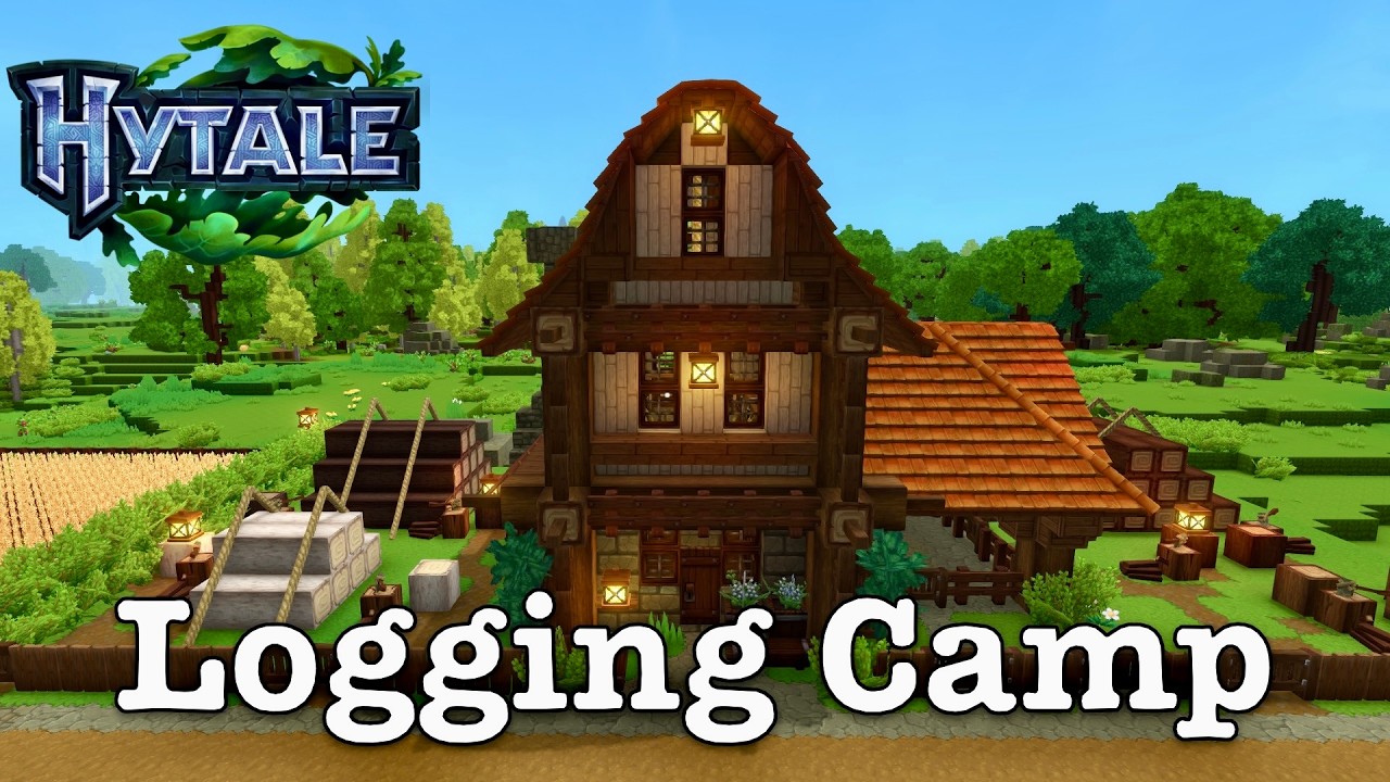 Let's Build a Logging Camp in Hytale / No Mods