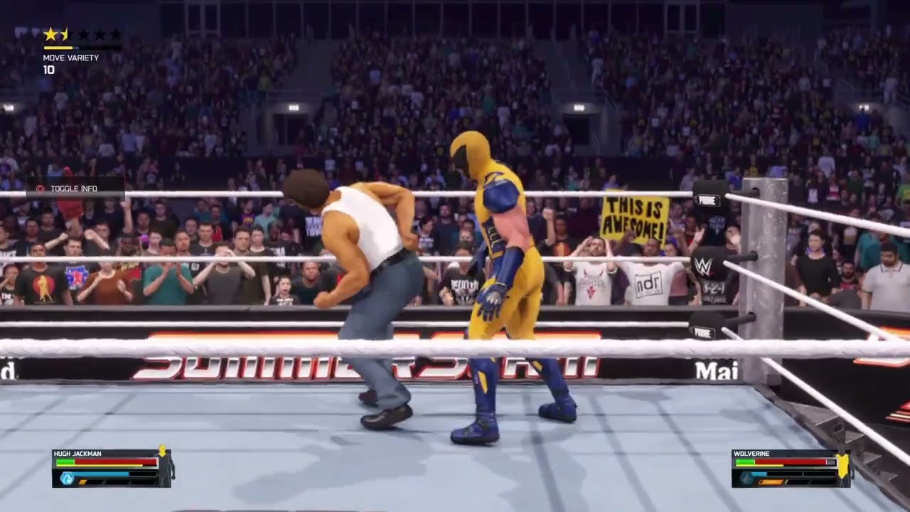 WWE 2K25: Хью Джекман против Росомахи, 2 раунд