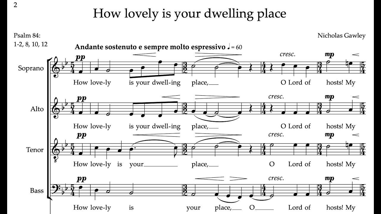 Nicholas Gawley - How lovely is your dwelling place (score video)