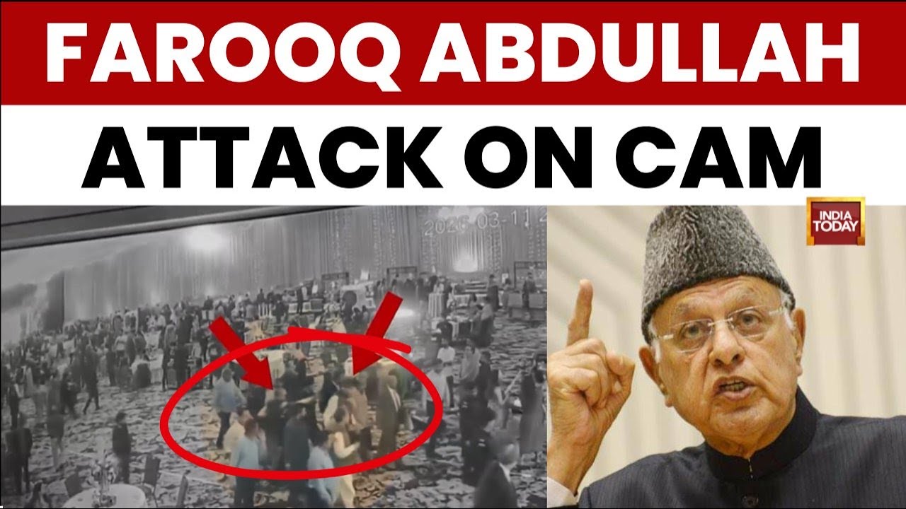 Farooq Abdullah Attack Caught on Cam: Gunman Fires at Ex-J&K CM at Jammu Wedding Event | India Today