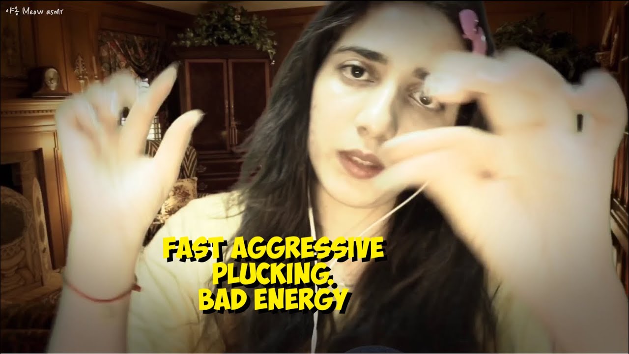 한국어 ASMR 부정적인 당신의 생각을 빠르게 뽑아드려요 fast and aggressive plucking negative energy🙊