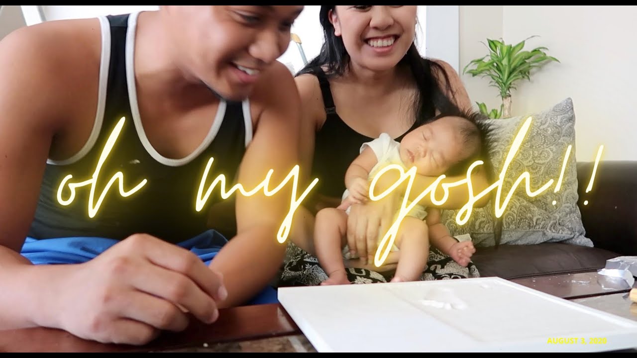molding our baby's hand and footprint!