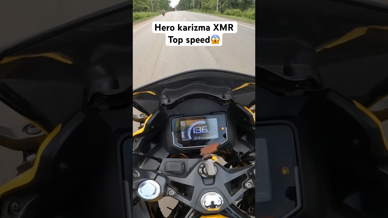 Hero karizma xmr 210 top speed😱 #shorts #youtubeshorts #herokarizmaxmr #bikeride #viral #trending