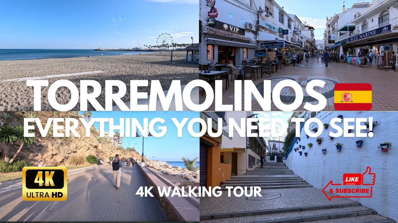 Torremolinos 🇪🇸 Everything you Need to See - 4K Walking Tour ⛱️🌴