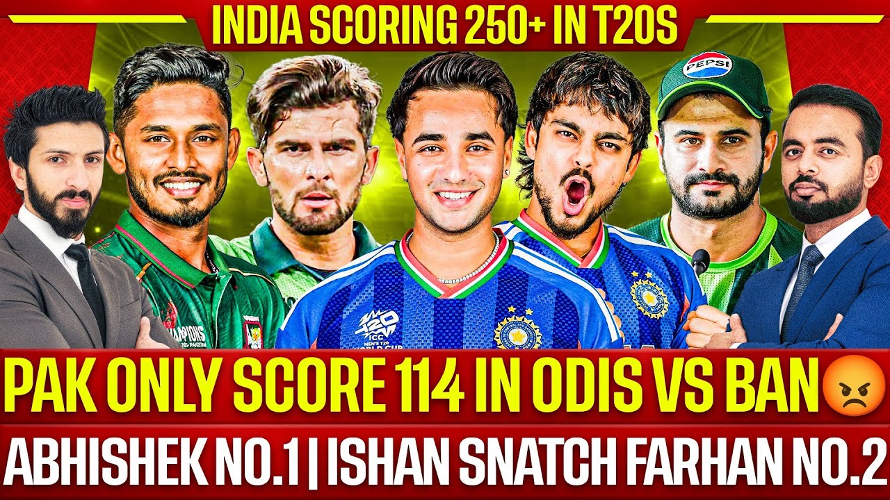 🛑 Ishan Snatch Farhan no.2, Abhishek no.1 | India Scoring 250+ in T20 | Pak Only Score 114 in ODI 😡 