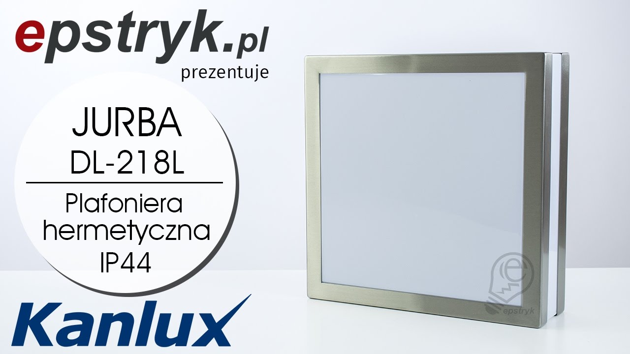 Plafoniera hermetyczna JURBA 2xE27 DL-218L kwadratowa Kanlux - wideoprezentacja